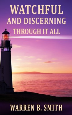 Link to article and cover with lighthouse and lightbeam and sunset with colors of purple, pink, orange and yellow